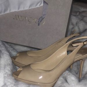 Jimmy choo Nova patent slingback pumps 40.5